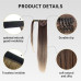 Coada de Par cu scai Ombre Saten Natural/ Blond Deschis
